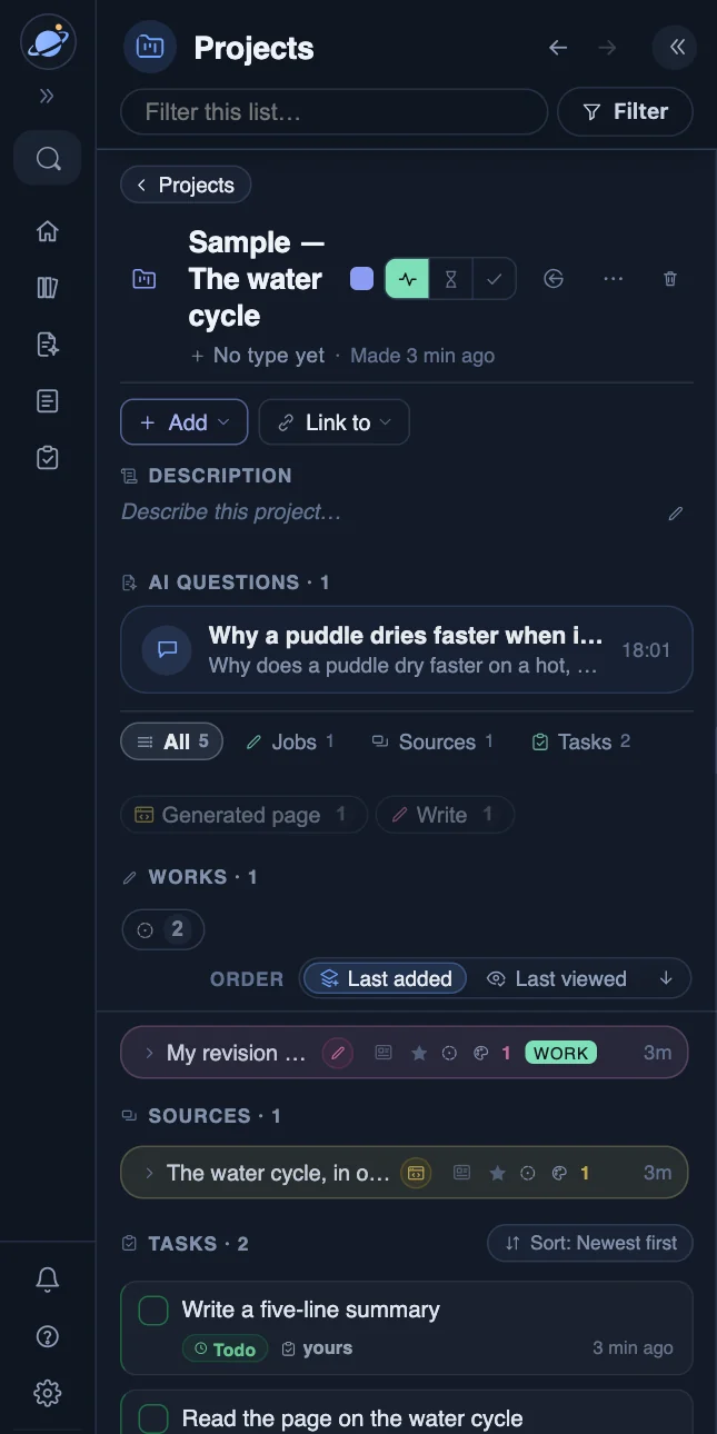 Your projects