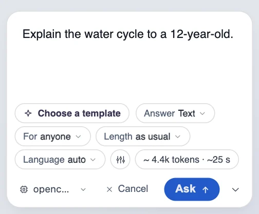 Asking the AI