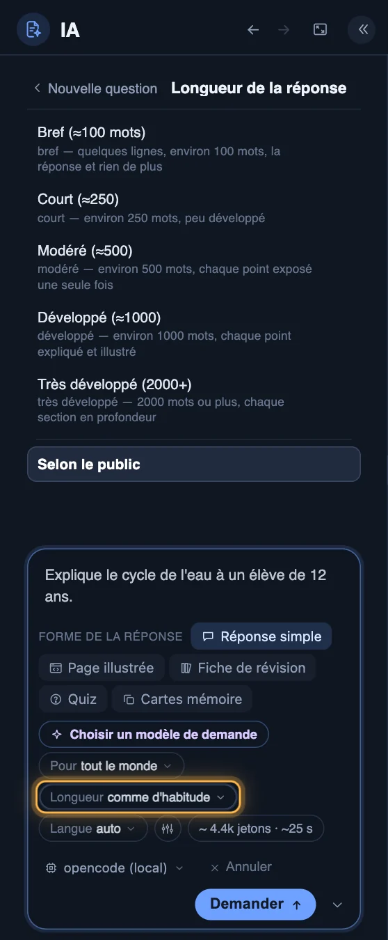 Pour qui, et quelle longueur
