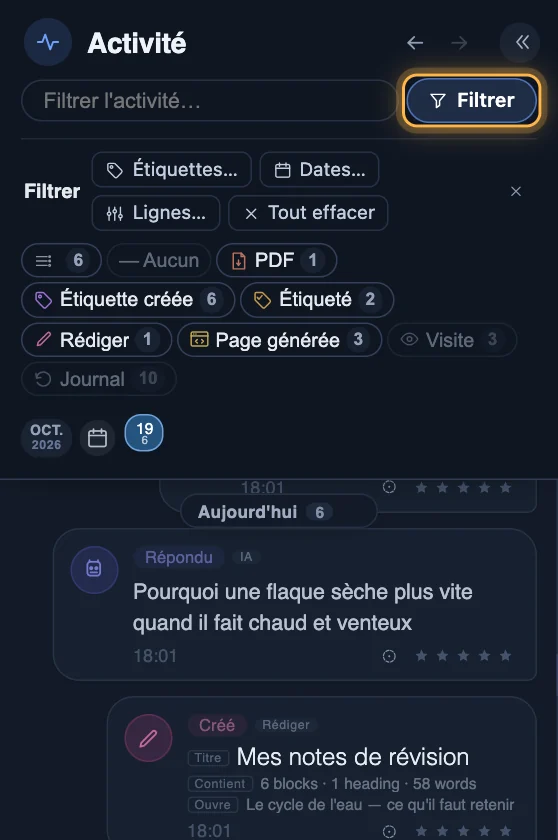 Resserrer la liste