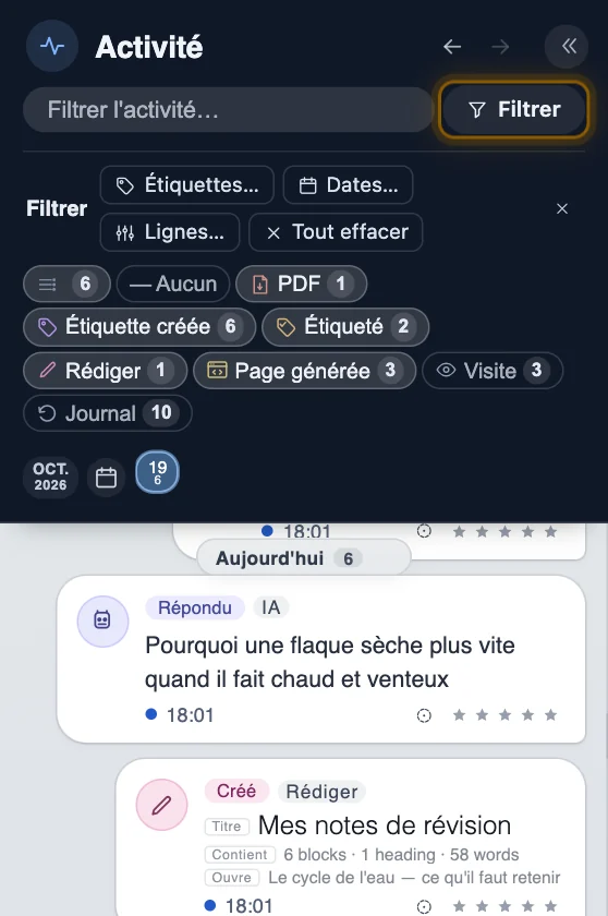 Resserrer la liste