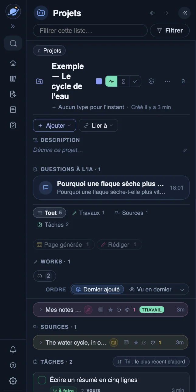 Vos projets