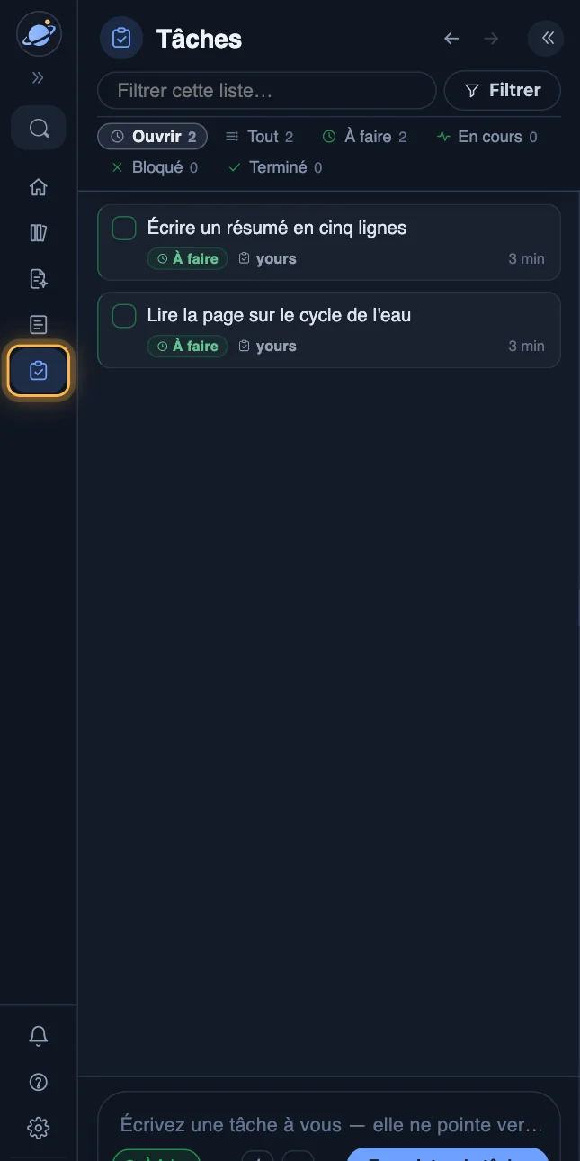 Ce que vous avez à faire