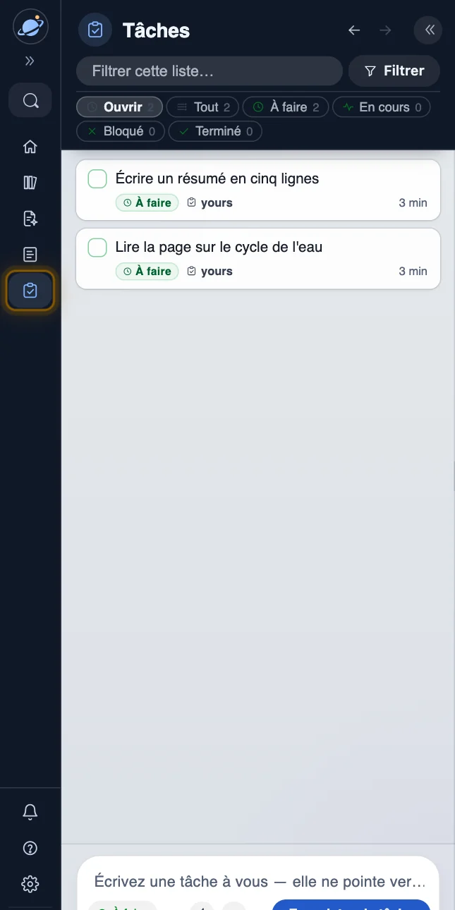 Ce que vous avez à faire
