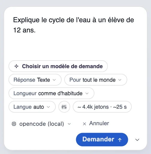 Interroger l'IA